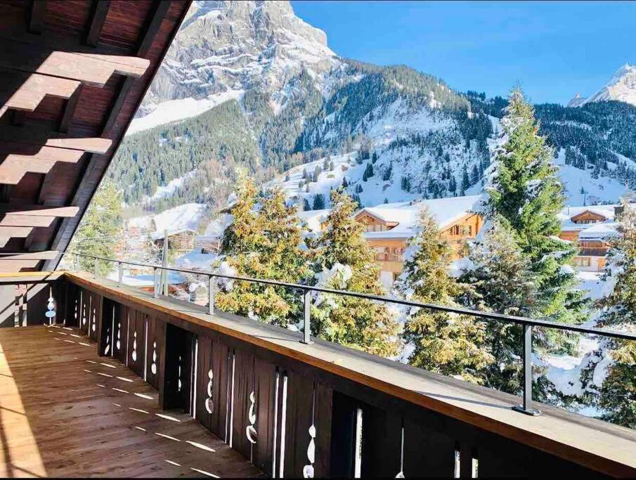 Unique Penthouse With Gallery And Mountain View Kandersteg Exterior foto