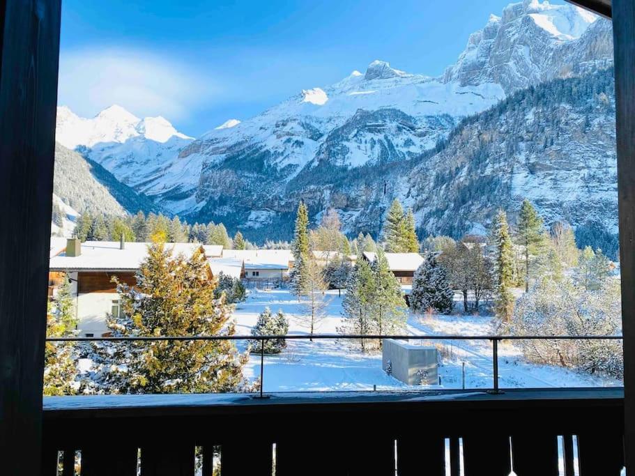 Unique Penthouse With Gallery And Mountain View Kandersteg Exterior foto